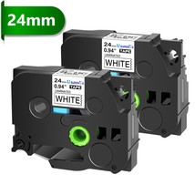 2PK Black on White Label Tape TZe251 TZ251 For Brother P-Touch PT-D600 2... - £18.84 GBP