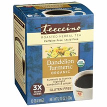 Teeccino Dandelion Tea - Organic Turmeric – Roasted Herbal Tea | Organic Dand... - £9.73 GBP