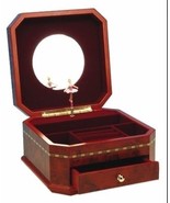 Ladies Luxury Dancing Ballerina Wood Musical Jewelry Box Brand NEW - $2,519.38 MXN