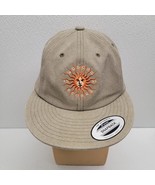 Volcom Stone Sun Logo Brown Tan Canvas Adjustable Snapback Hat Cap - $37.78
