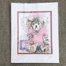 Vtg Junka Bear Original BORN TO SHOP plush Teddy Bear Portrait reproduction - $75.24