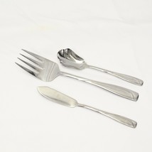 Pfaltzgraff Echo Glossy Cold Meat Fork Sugar Spoon Butter Knife  Lot of 3 - $19.59