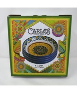 Carlos by Carlos Santana Ceramic Salad Plates, Set Of 4 New in Box - $973.14 MXN