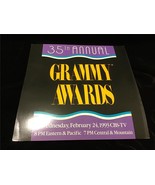 12x12 Album Flat 35th Annual Grammy Awards Broadcast Announcement - $6.00