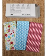 Stampin Up Summer Smooches Designer Fabric 3 Fat Quarters 18 x 28&quot; NIB - £10.82 GBP