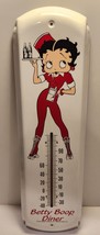 Betty Boop Drive In Diner Waitress Thermometer Metal Tin Sign 17 Inches ... - £23.39 GBP