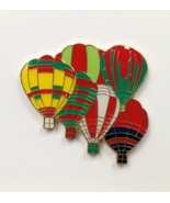 Multiple Colorful Hot Air Balloons Rally Enamel Pin Lapel Hat Tie Tac - £3.49 GBP