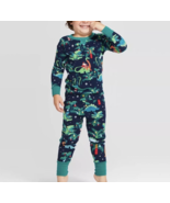 Jurassic Dinosaurs Santa Claus Christmas Sleepwear Pajamas Size 2Y - $277.24 MXN