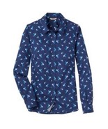 Duluth Trading Co Wrinklefighter Button Up Shirt Bird Print XS NEW - $50.00