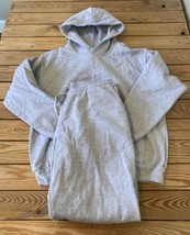 Los Angeles Apparel Heavy Fleece Men’s L Hoodie &amp; XL Pants sweatsuit Gre... - £125.82 GBP