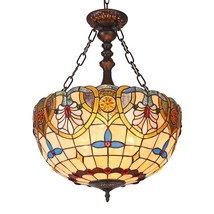 Chloe Lighting CH3T722AV18-UH2 Liana Tiffany-Style 2 Light Victorian Inverted Ce - £78.30 GBP