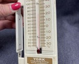 Vintage RARE Borg Warner York Heating Air Conditioning Thermometer Adver... - £27.09 GBP