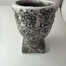 MCM Ceramic White Aqua Cheer Blossom / Poppy Pedestal Vase - £29.88 GBP