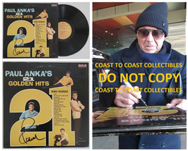 Paul Anka signed 21 Golden Hits album vinyl record COA exact proof autographed - £197.88 GBP