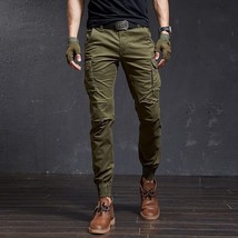 Pantalone Hombre Slim Military Camouflag Casual Tactical Cargo Streetwear Jogger - £41.73 GBP