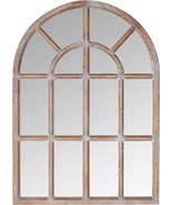 Stone &amp; Beam Vintage Farmhouse Wooden Arched Mantel Mirror, 36.25&quot;H, Dar... - £74.82 GBP