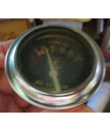Vintage US Guage EUCLID Lube Oil Gauge Black Dial - $394.20 MXN
