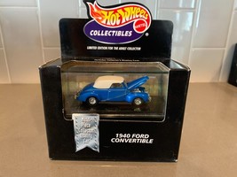 Hot Wheels Collectibles Black Box 1940 Ford Convertible - Blue - Sealed - £7.60 GBP