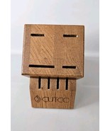 Cutco Wood Knife Block 8 Slots Honey Oak 4 Steak- READ DESCRIPTION! - $14.84