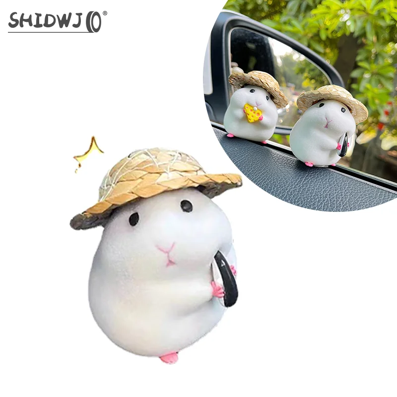 Car Cute Hamster Decoration Window Center Console Auto Dashboard Decor Car - £9.21 GBP+