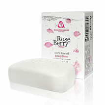 “Rose Berry“ Nature Cream Soap For Hands &amp; Body 100% Rose Oil &amp; Goji Berry 100gr - £3.36 GBP