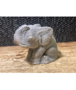 Elephant Figurine -Hand Crafted Mount St Helen&#39;s   Volcanic Ash Sculptur... - $8.90