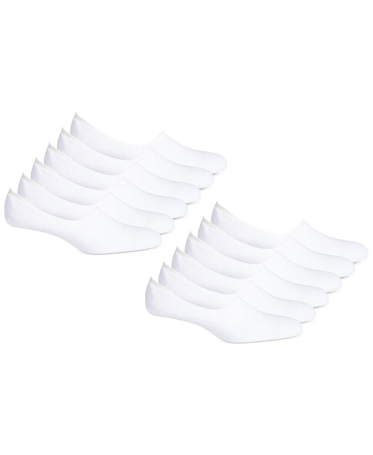 Club Room Men's No Show Socks - 12-Pack in White-Sock Size 10-13 Shoe 7-12