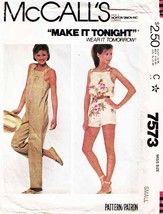 Misses&#39; JUMPSUIT Vintage 1981 McCall&#39;s Pattern 7573 size Small (10-12) - £9.47 GBP