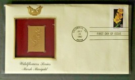 Vintage 1992 22k Gold Stamp Replica Wildflower Series Marsh Marigold USP... - $16.99
