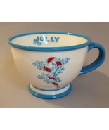Cup Starbucks Coffee Mug Jolly Holiday 2007 Candy Cane Ceramic Collectible Blue - $20.00