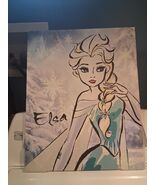Disney Limited Edition Frozen Elsa Designer art Sketch 20”x16” Canvas Wa... - $45.61 CAD