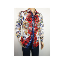 Men's Sports Shirt By Barocco Fashion Printed Long Sleeves Soft Feel EFS78 Multi image 9
