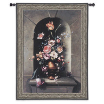 39x53 Flowers Of Antiquity I Still Life Floral Botanical Tapestry Wall Hanging - $158.40