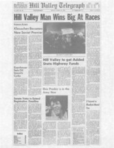 1985 Back To The Future Hill Valley Telegraph Wins Big At Races Biff Rep... - $3.18