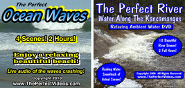 (2) DVD Combo Set Relaxing Ocean Waves Virtual Beach Video &amp; The Perfect River - £11.38 GBP