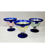 Kosta Boda Royal Caribbean Margarita Martini Glasses Circles 2009 GIL NY... - £8.54 GBP