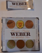 Weber Vat Brewed Beer Waukesha  WIS Bottle and Neck Label    inv 25 - $6.00