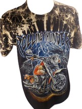 David Carey Skull Shirtz Rolling Thunder Sz M Studded Glowindk Tshirt Motorcycle - £11.18 GBP