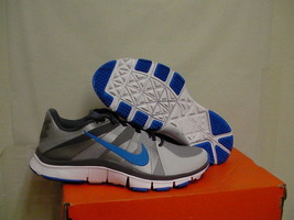 Mens Nike free trainer 5.0 size 7.5 us men Grey, blue running shoes - £63.26 GBP