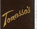 Tomasso&#39;s Restaurant Menu New York 1960&#39;s - £15.03 GBP