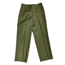 ARMY  M-1951 VTG trousers US ARMY wool 35-39x34.5 green FIELD military p... - $115.05