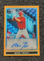 2009 Mike Trout Orange Border Autograph Refractor Rookie Card. Reprint M... - £1.58 GBP