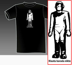 The Day the Earth Stood Still Gort ‘Klaatu barada niktu’ T-Shirt Science... - £11.86 GBP