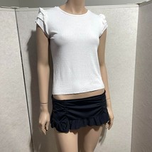 Zara White stretchy top T-shirt Size L - £17.38 GBP