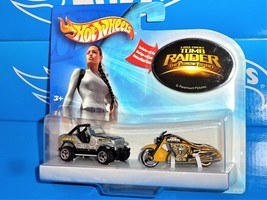Hot Wheels 2004 Lara Croft Tomb Raider 2 Pack Roll Patrol &amp; Scorchin&#39; Scooter - £5.49 GBP