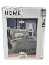 McCalls Sewing Pattern 7163 Bedroom Curtains Bedding Pillow Lamp Covers - $9.74