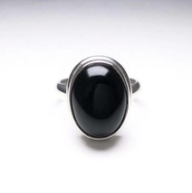 Anello in onice nero Anello a fascia semplice in argento sterling 925 con... - £35.91 GBP