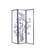 3-Panel Asian Shoji Screen Room Divider with Bamboo Print - $3,897.51 MXN