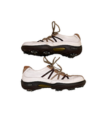 Ecco Golf Shoes Size EU 37 6-6.5 US White With Tan &amp; Brown Leather Womens - £24.76 GBP