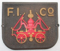 FIRE MARK F.I.Co.- Firemen&#39;s Insurance Co of Pittsburgh Iron Pumper- MAR... - $84.14